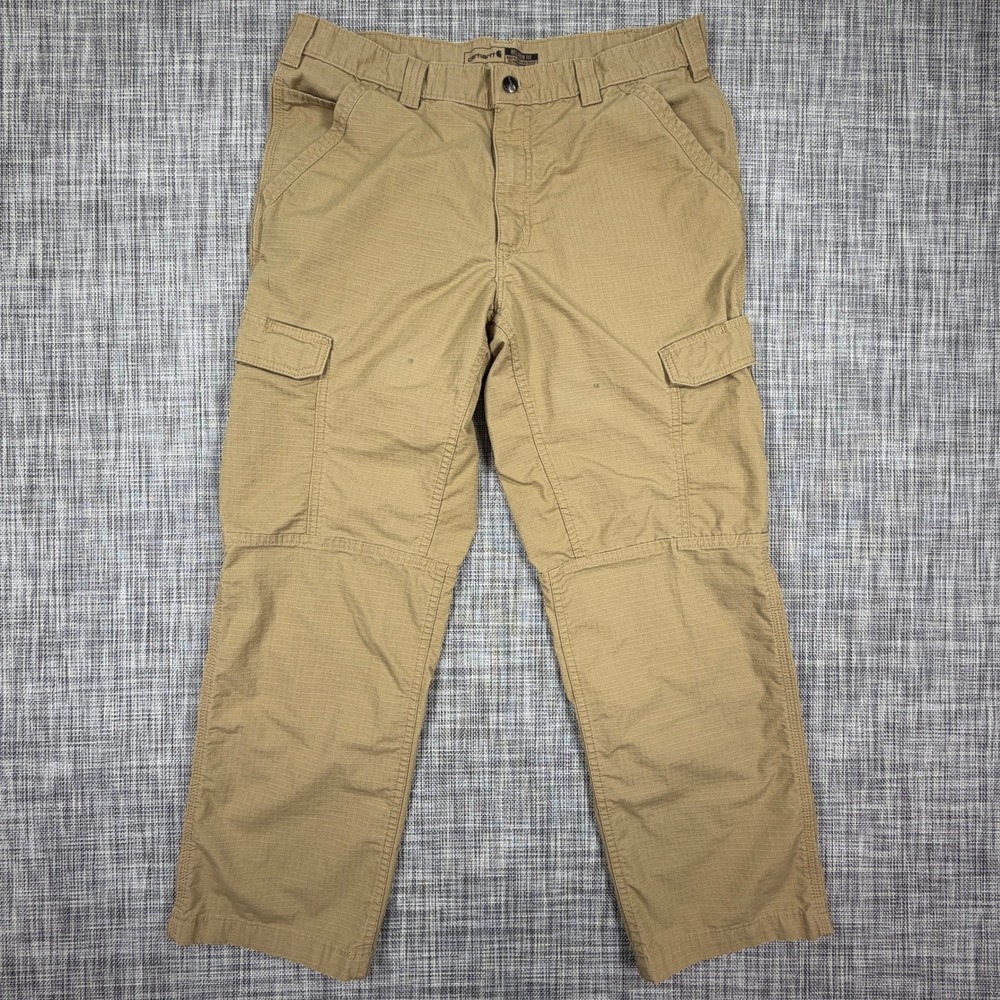 Carhartt Force Men's Cargo Pants Tan 36x30 Relaxed Fit Ripstop Cotton Blend